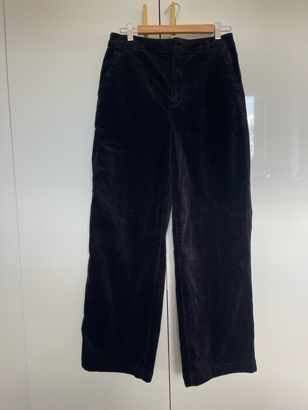 GAP Straight Leg Corduroy Pants in Black